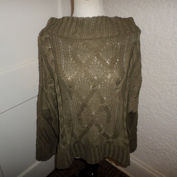 Wishlist Off the Shoulder Cable Knit Sweater M/L - Picture 1 of 2